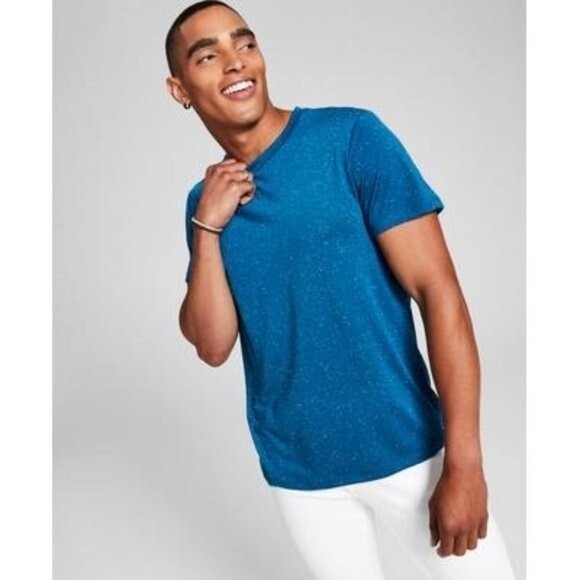 And Now This Men's Speckled T-Shirt, Moroccan Blue, Size XL, NWT - Picture 1 of 5